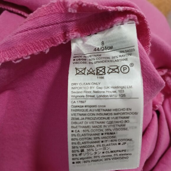 Banana Republic Sheath Dress Women’s Size 8 Pink Sleeveless Back Zip Party - Picture 7 of 7